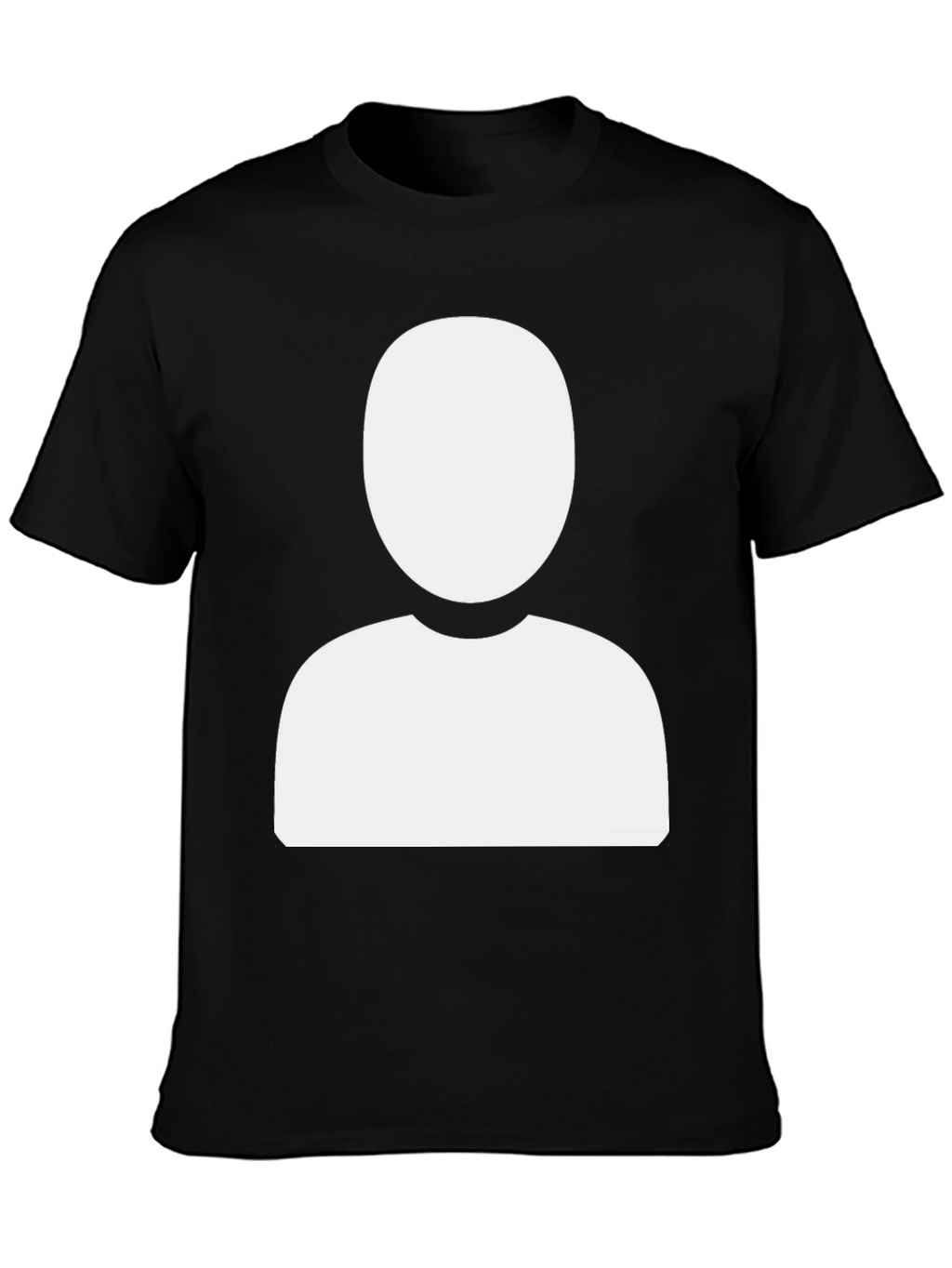 Faceless Profile Black T-Shirt - Modern & Unique