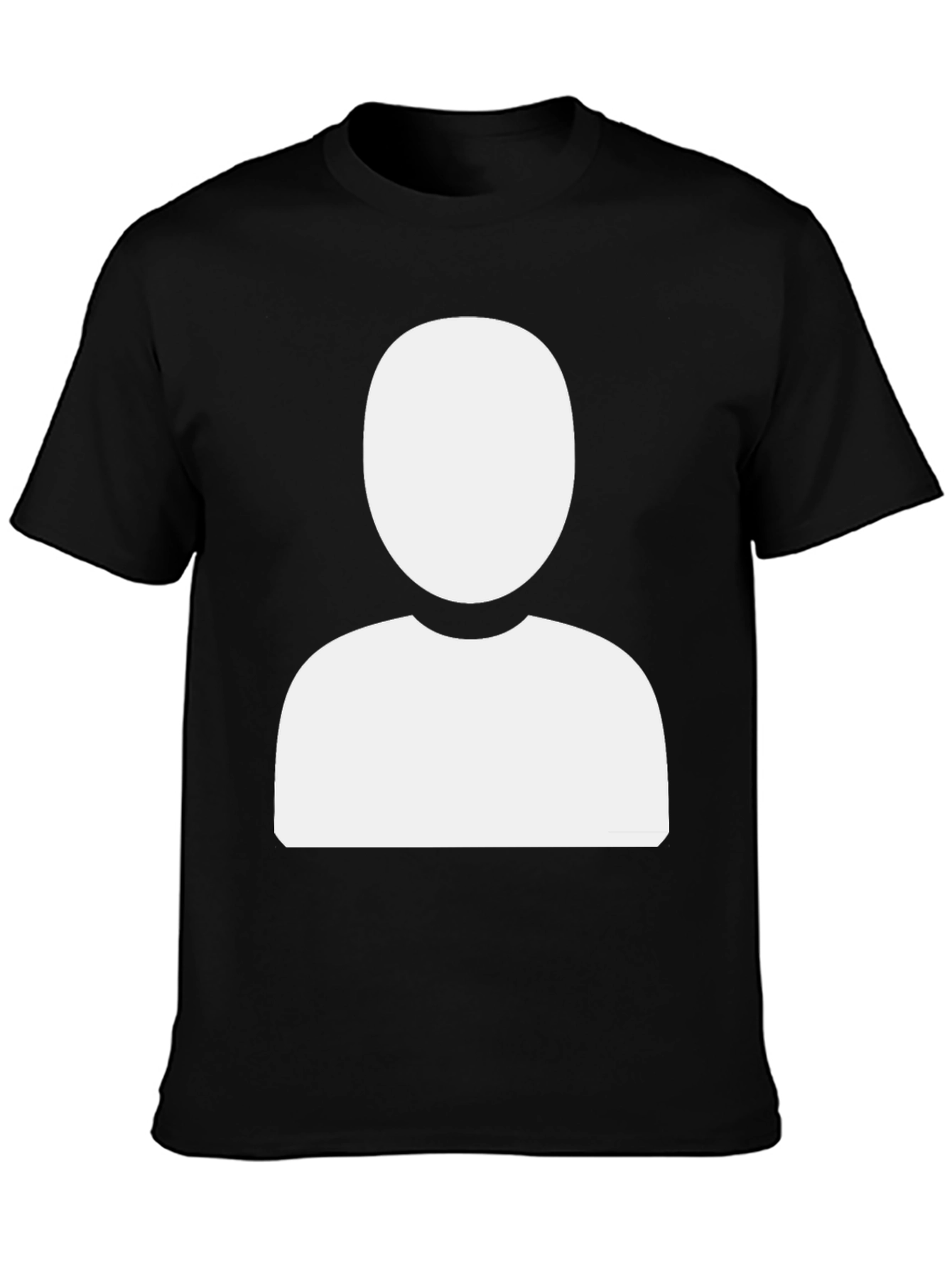 Faceless Profile Black T-Shirt - Modern & Unique
