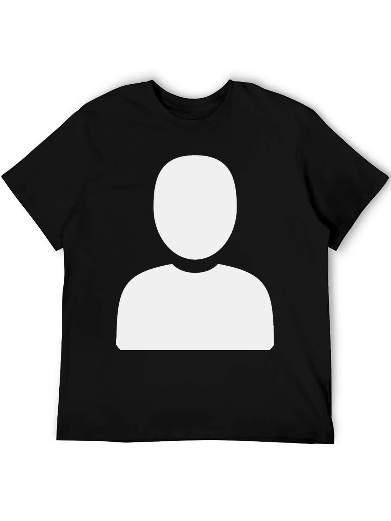 Faceless Profile Black T-Shirt - Modern & Unique