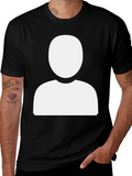 Faceless Profile Black T-Shirt - Modern & Unique