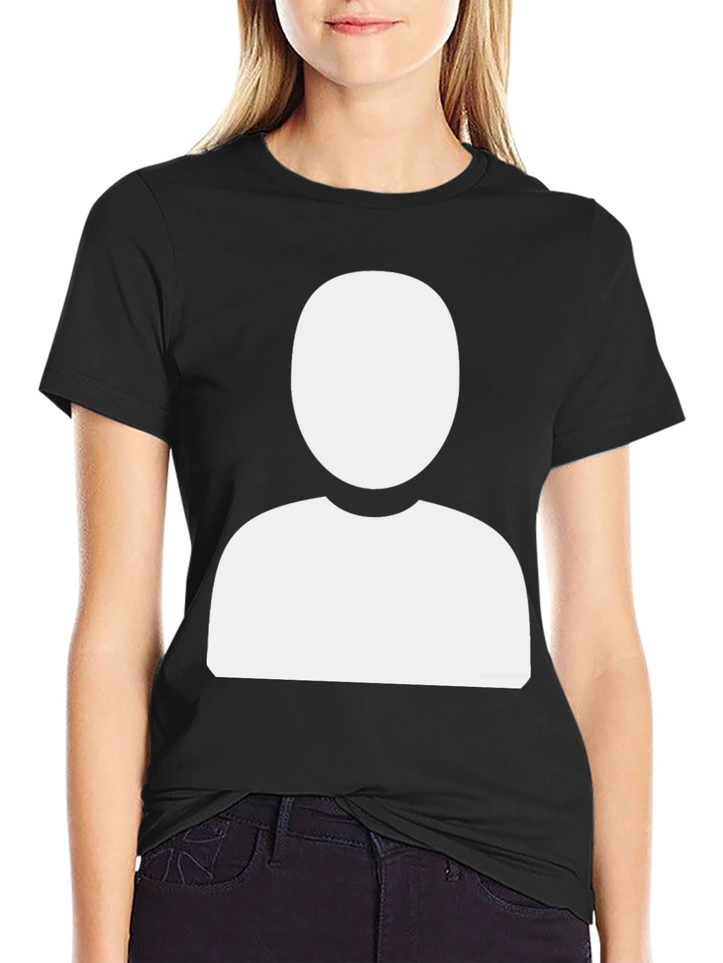 Faceless Profile Black T-Shirt - Modern & Unique