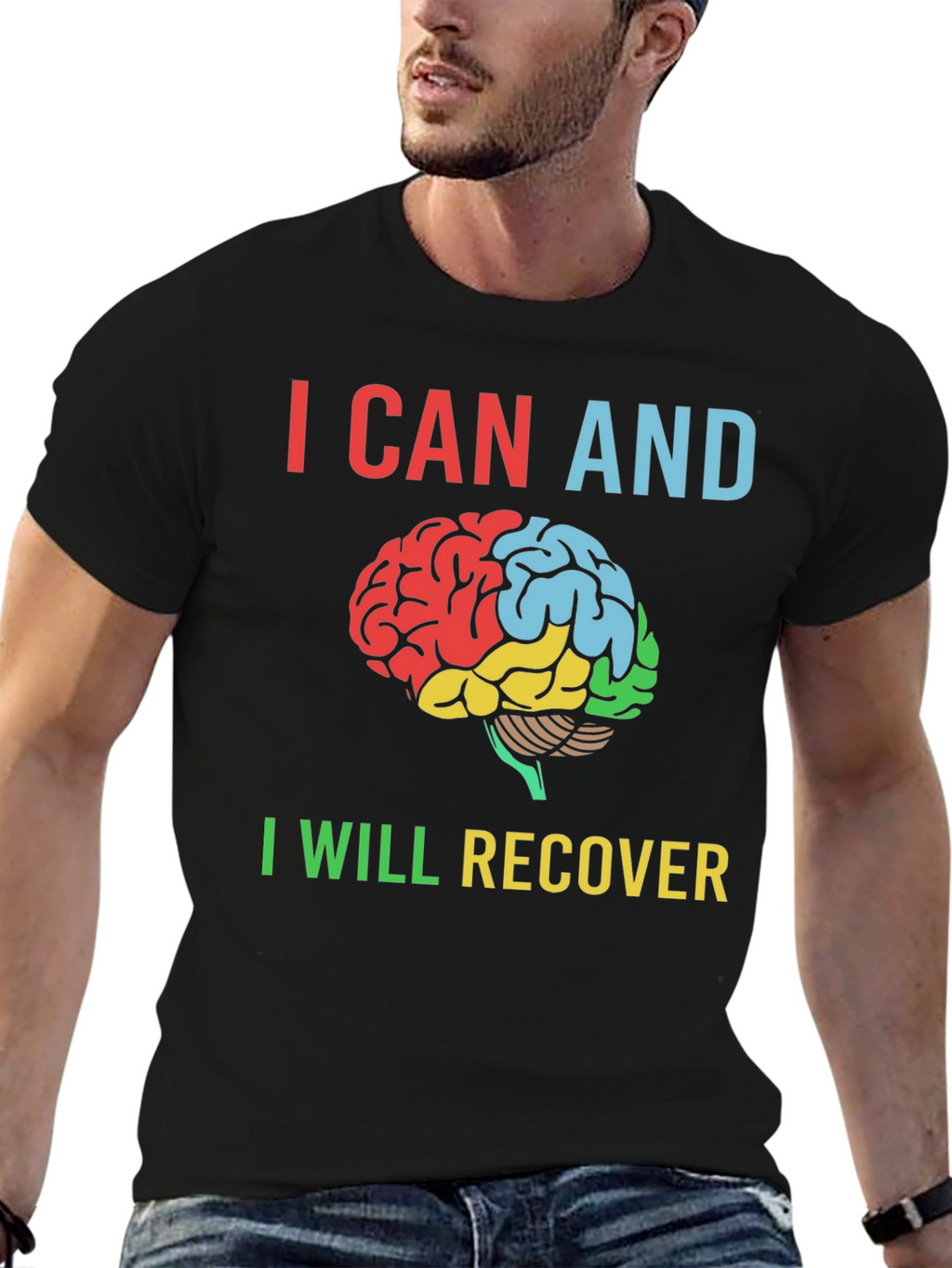 I Can and I Will Recover Brain T-Shirt