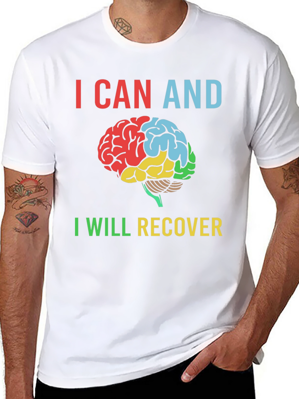 I Can and I Will Recover Brain T-Shirt