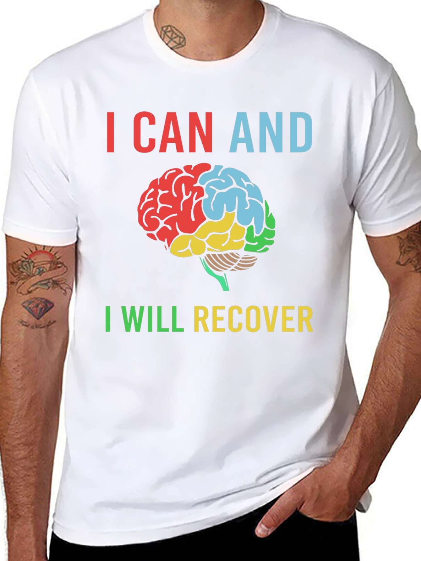 I Can and I Will Recover Brain T-Shirt
