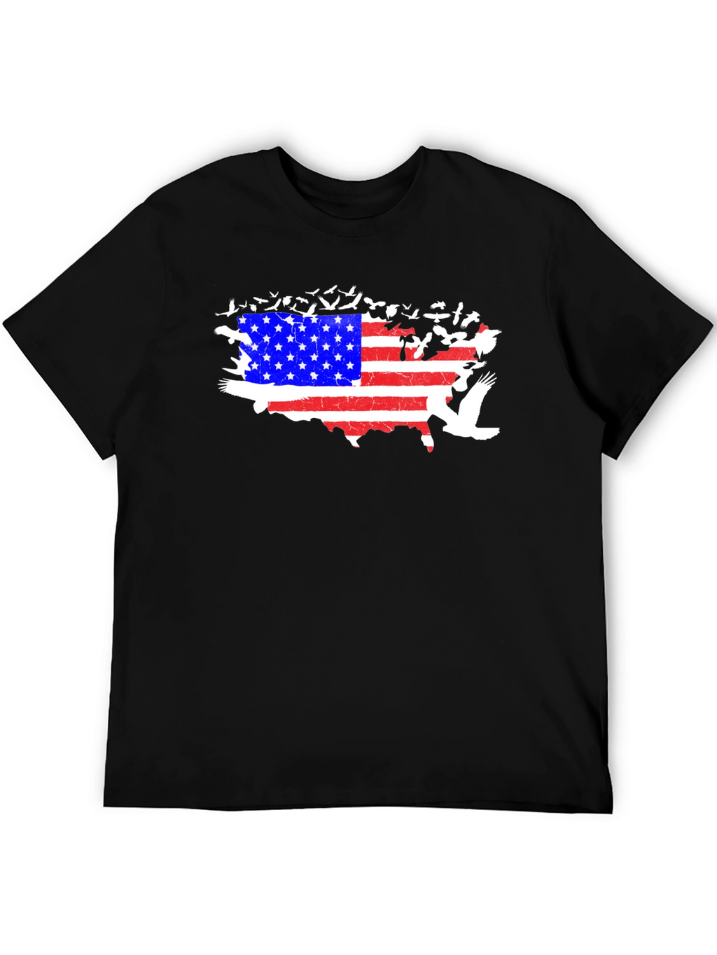USA Flag Map Bird T-Shirt