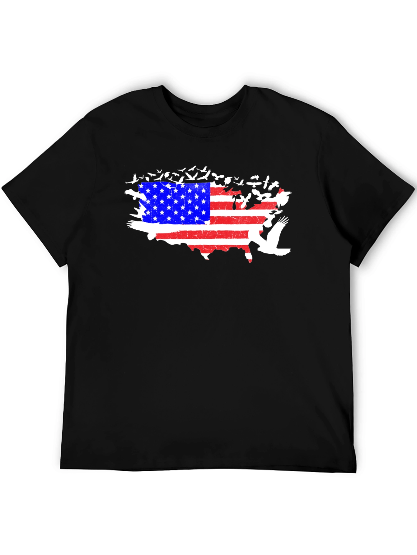 USA Flag Map Bird T-Shirt