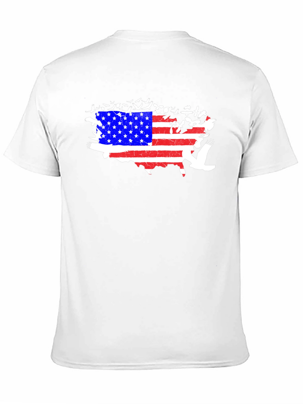 USA Flag Map Bird T-Shirt