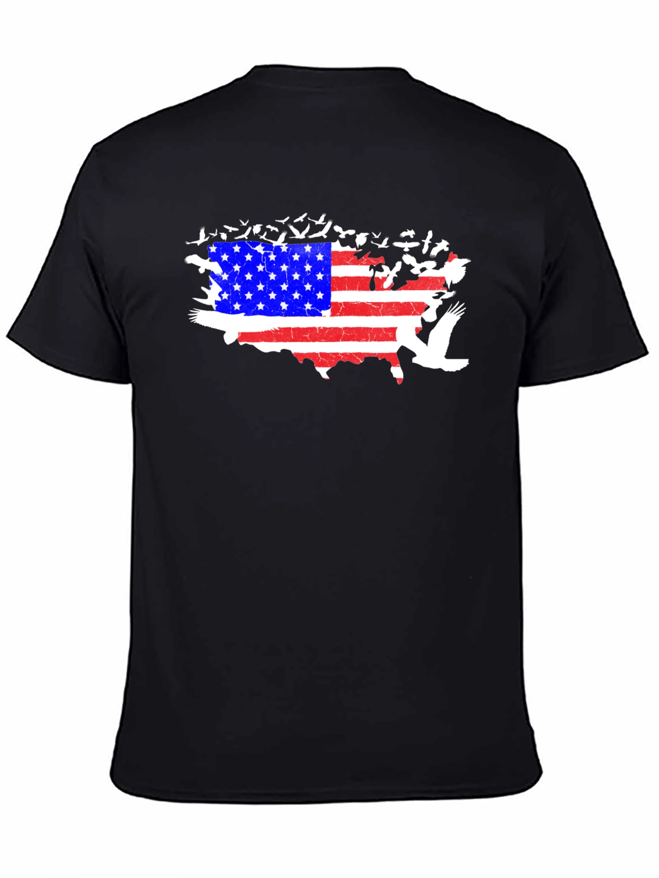 USA Flag Map Bird T-Shirt
