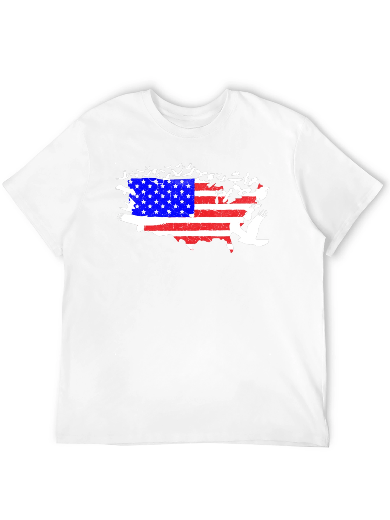 USA Flag Map Bird T-Shirt