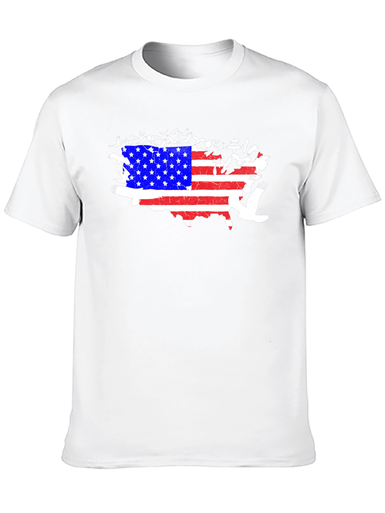 USA Flag Map Bird T-Shirt