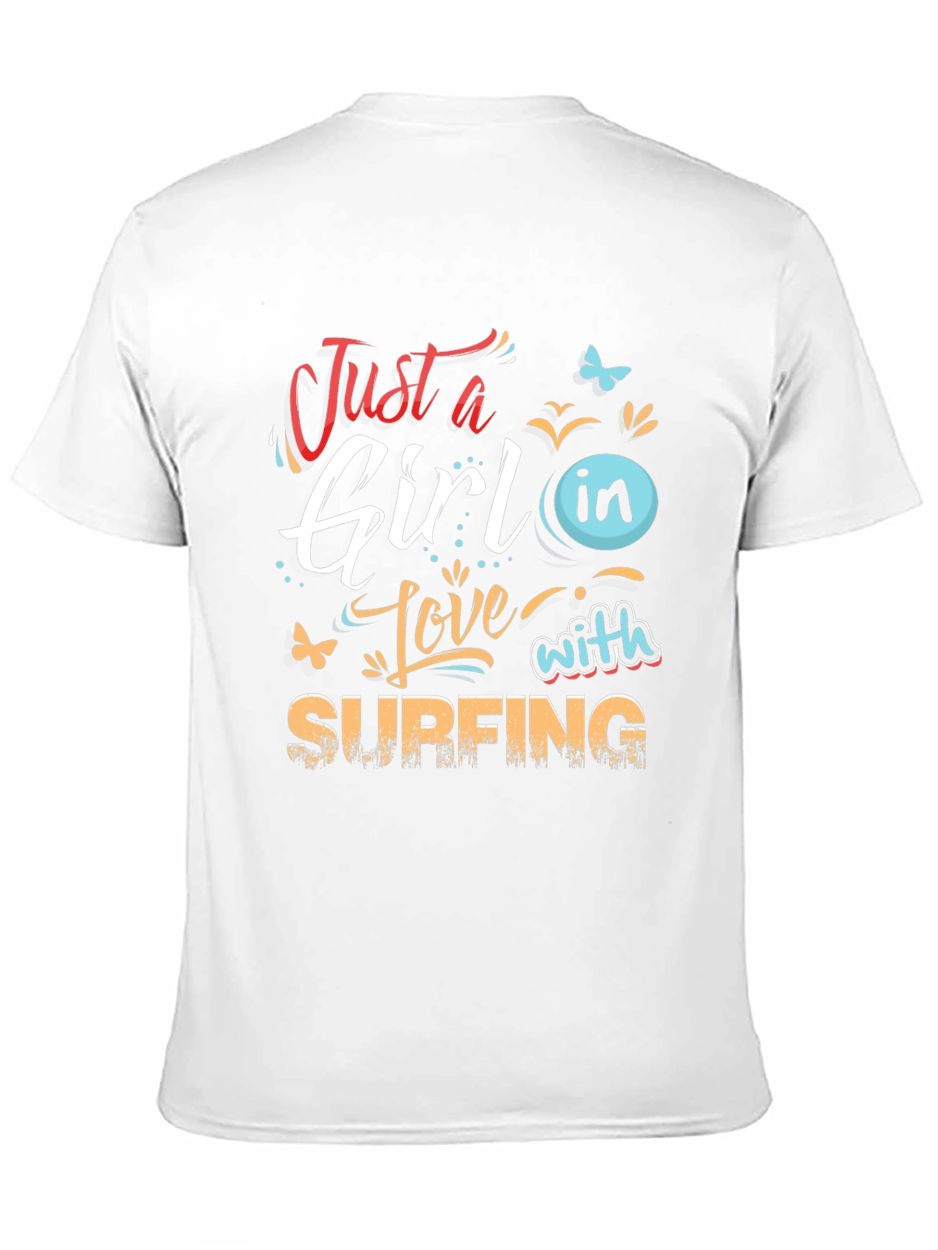 Just a Girl in Love with Surfing Black Tee