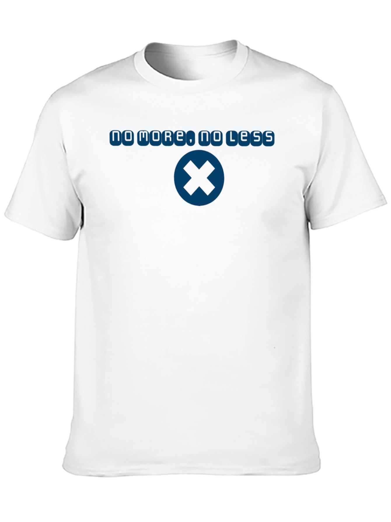 No More No Less Blue Graphic T-Shirt