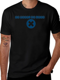 No More No Less Blue Graphic T-Shirt