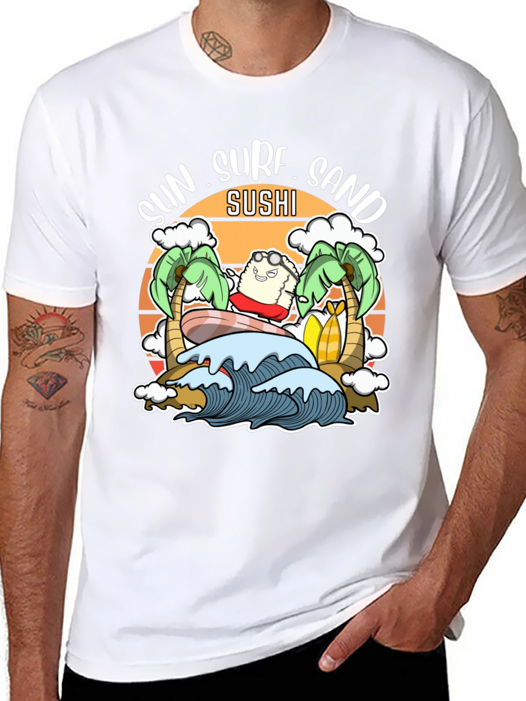 Sun Surf Sand Sushi T-Shirt