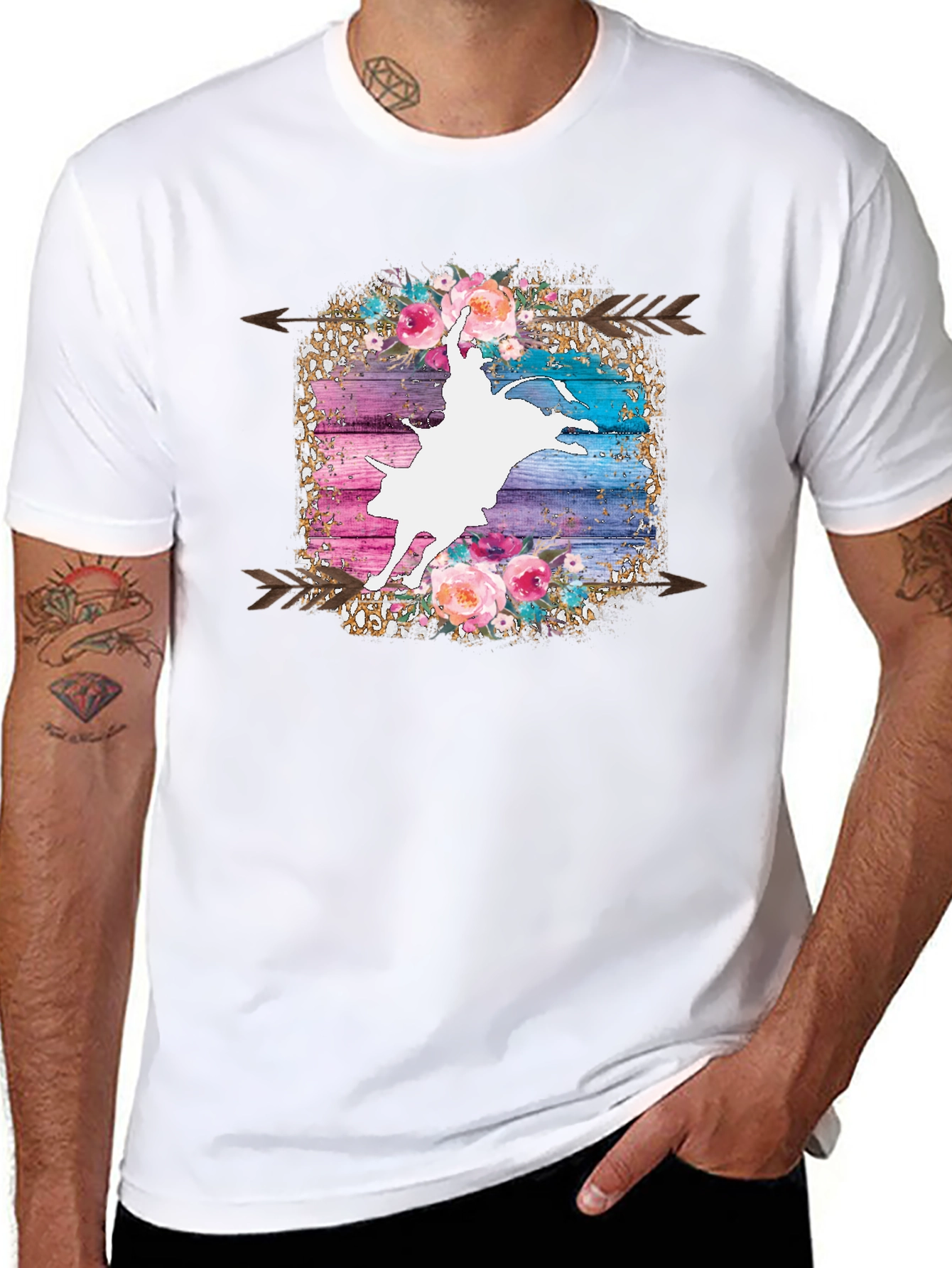 Rodeo Rider Floral Graphic T-Shirt