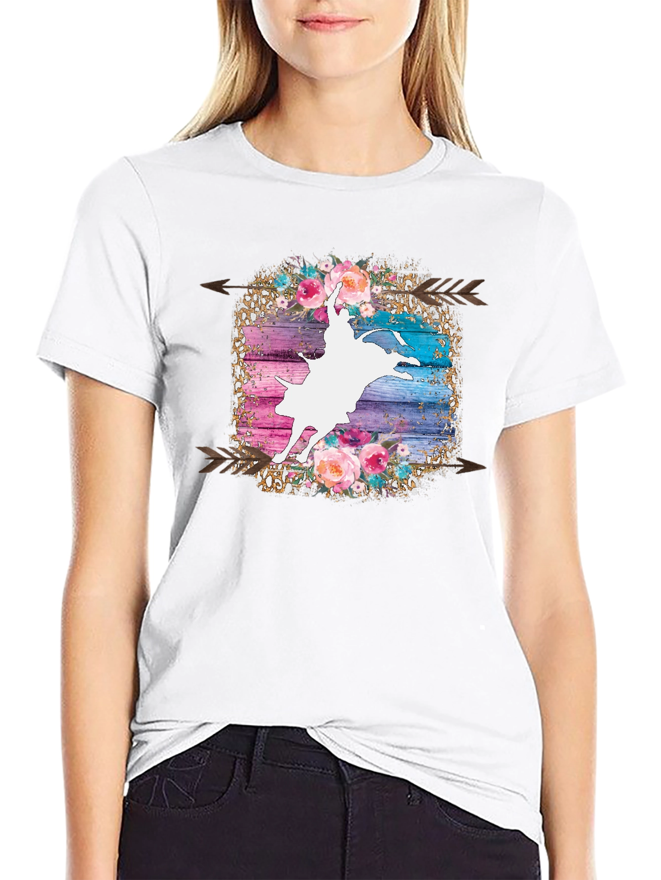 Rodeo Rider Floral Graphic T-Shirt