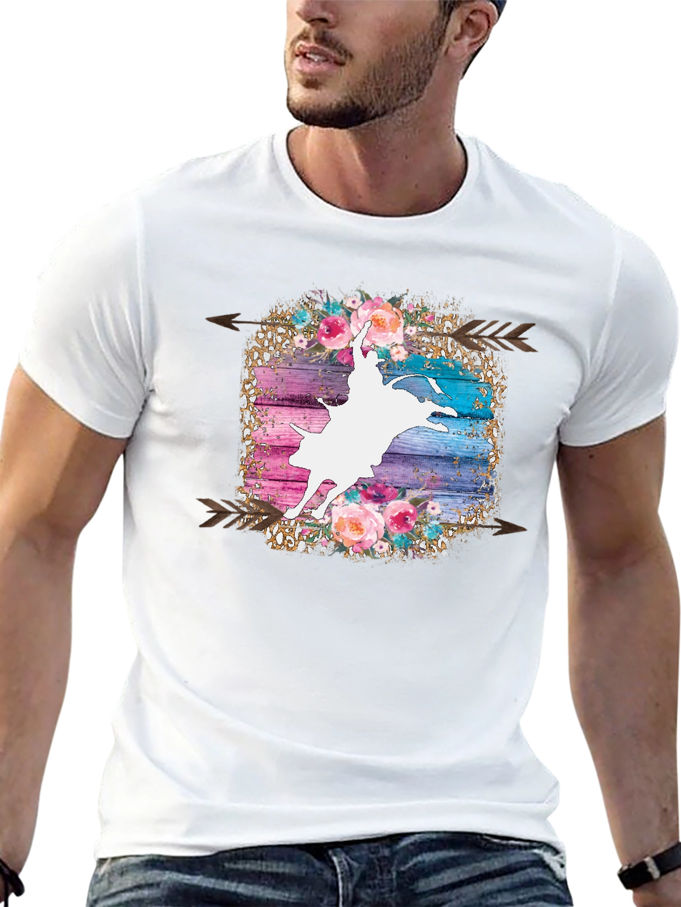 Rodeo Rider Floral Graphic T-Shirt