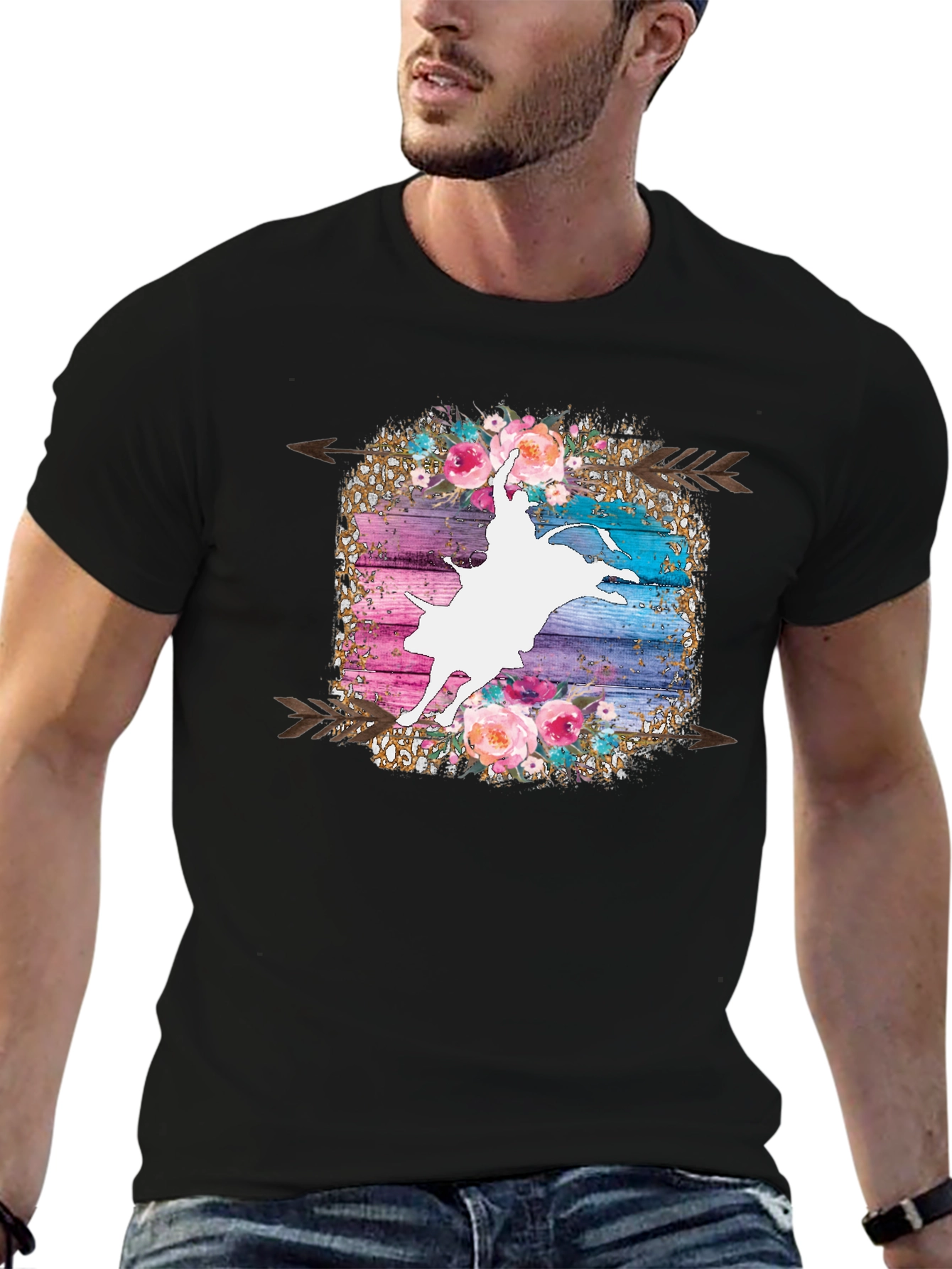 Rodeo Rider Floral Graphic T-Shirt