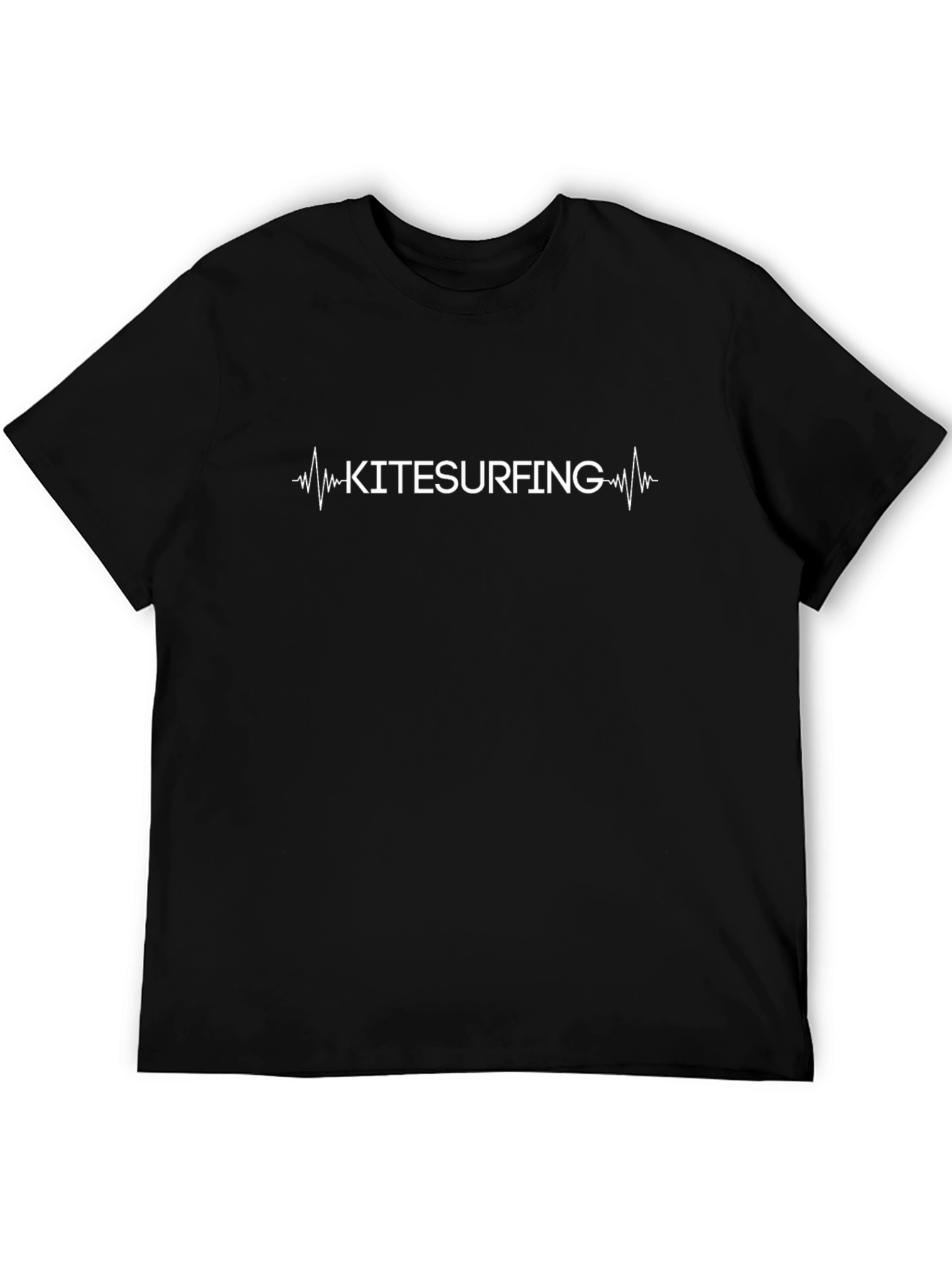 Kitesurfing Heartbeat Black T-Shirt