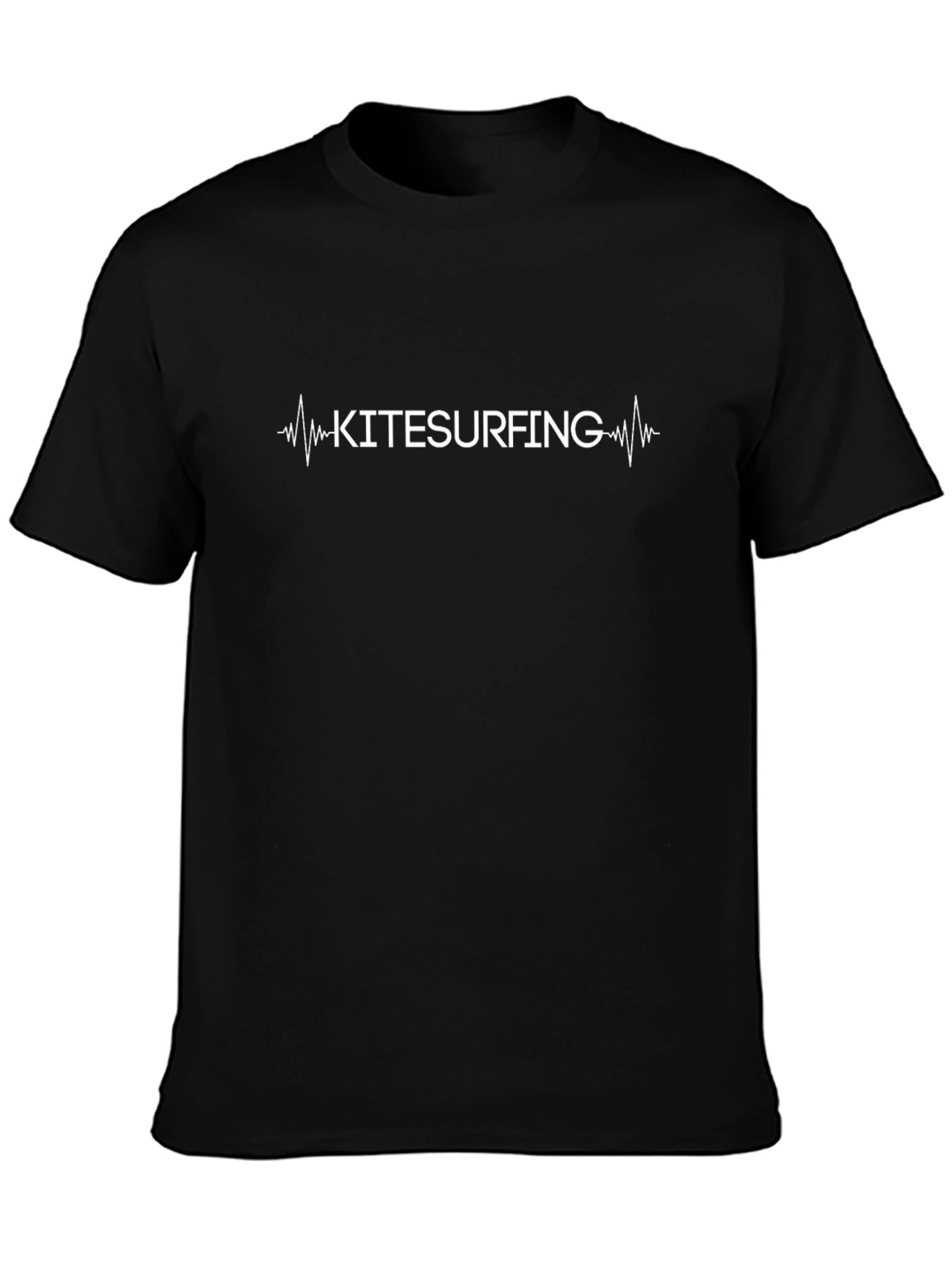 Kitesurfing Heartbeat Black T-Shirt