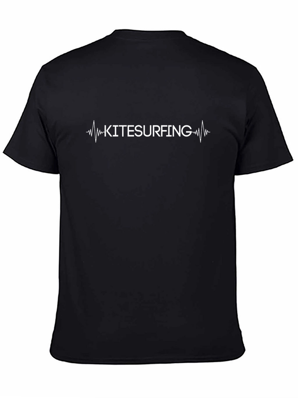 Kitesurfing Heartbeat Black T-Shirt