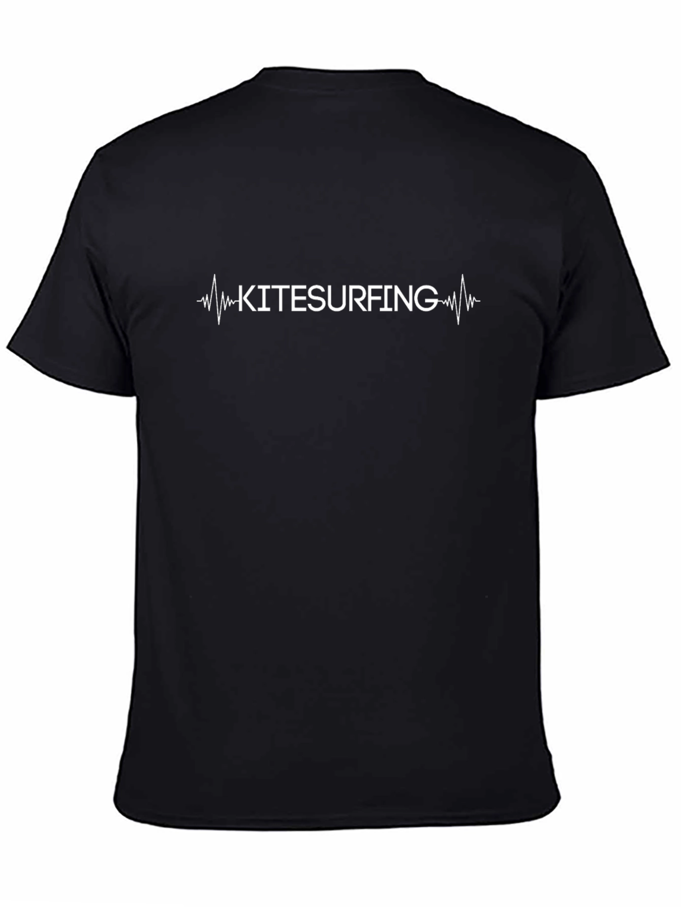 Kitesurfing Heartbeat Black T-Shirt