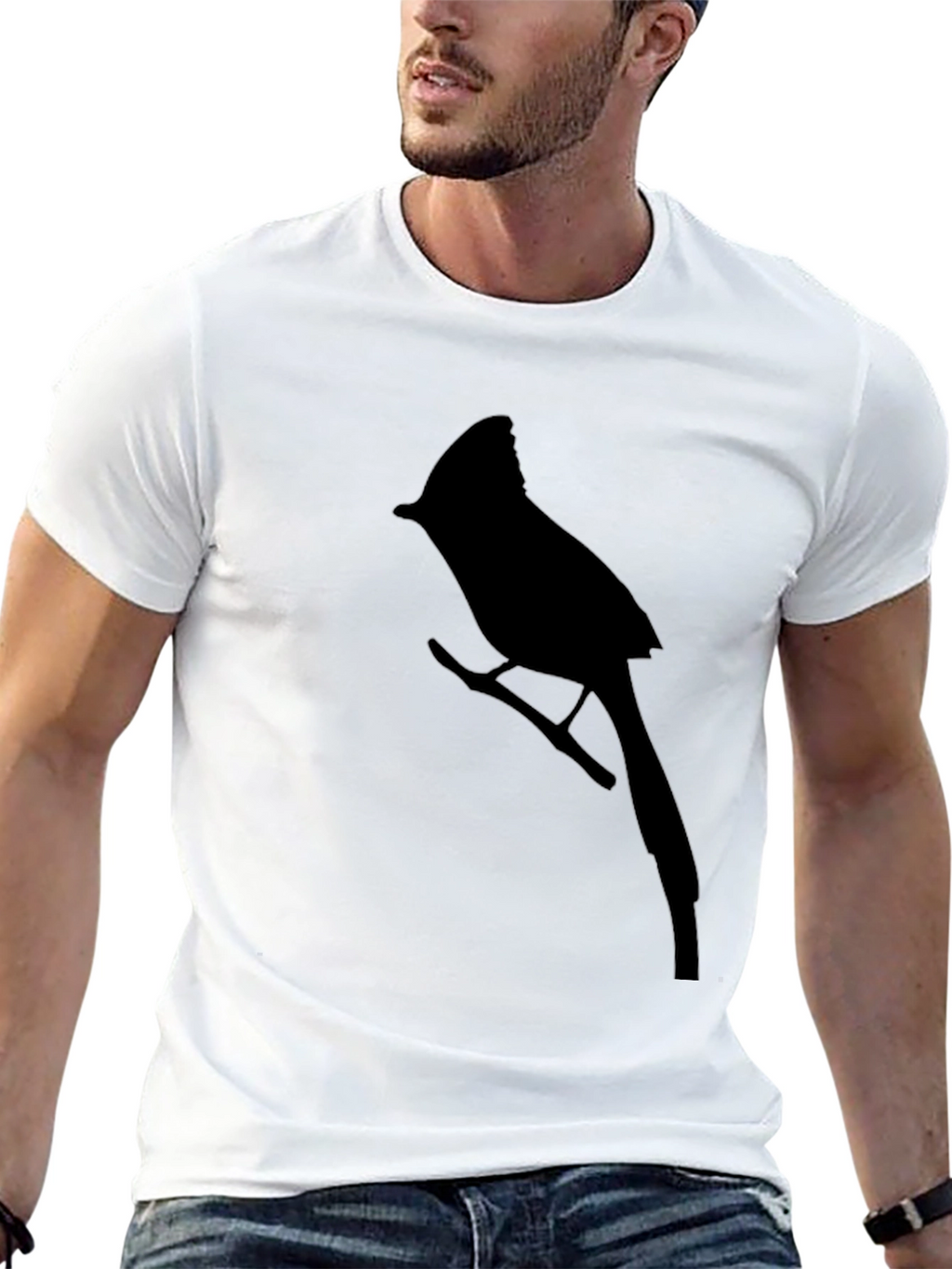 Cardinal Bird Black T-Shirt - Nature Lovers Tee