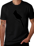 Cardinal Bird Black T-Shirt - Nature Lovers Tee