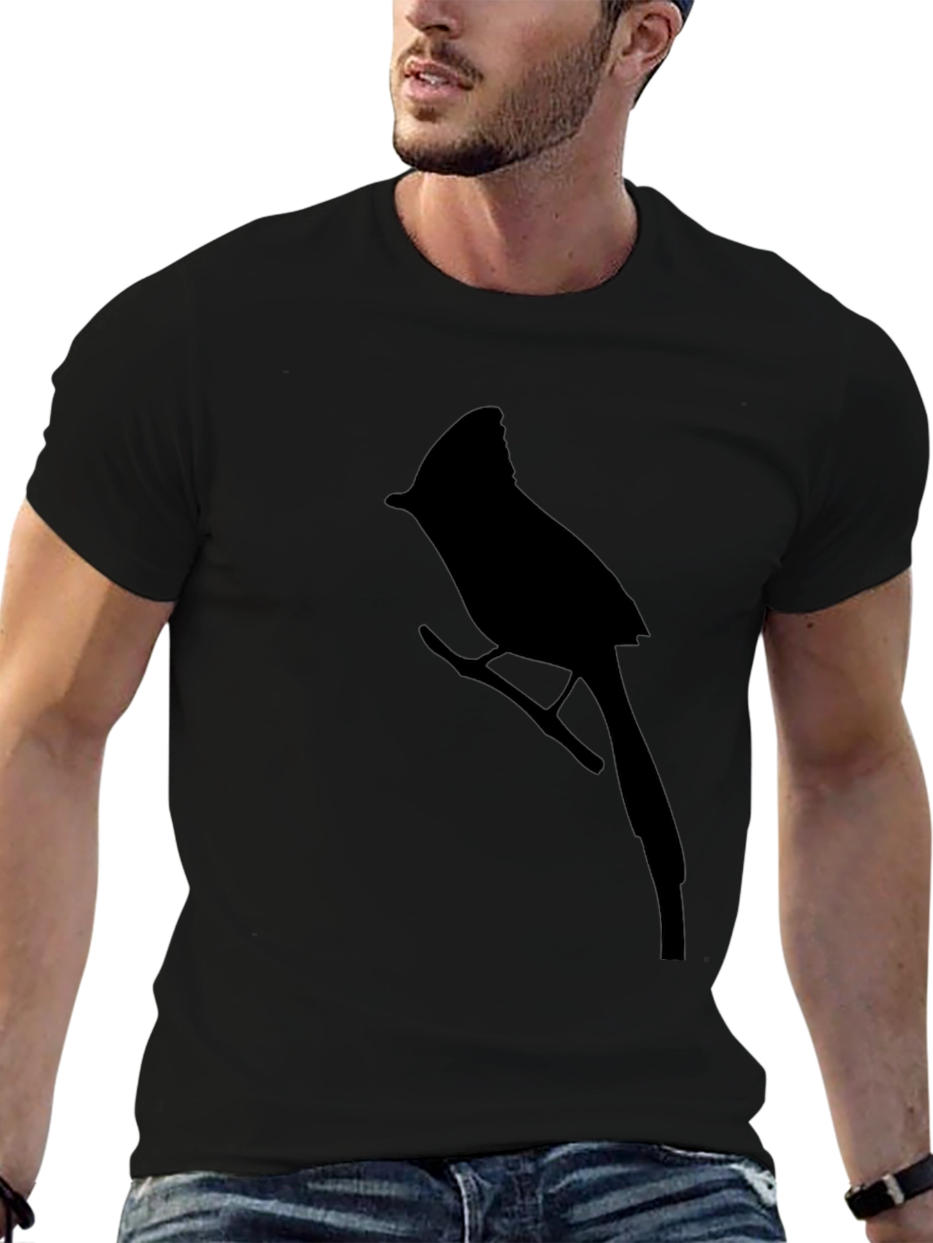 Cardinal Bird Black T-Shirt - Nature Lovers Tee