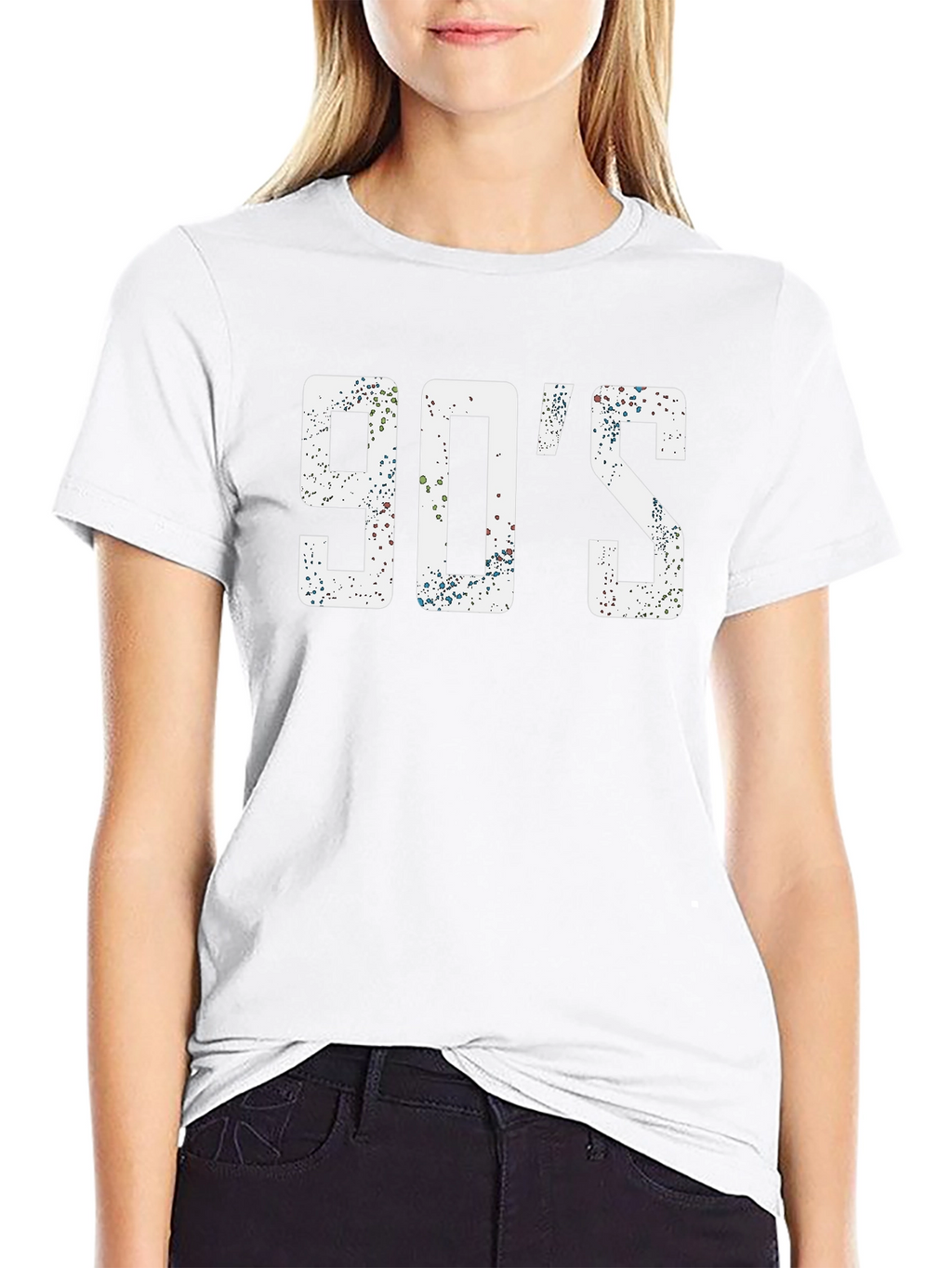 90s Throwback Graphic Tee - Black