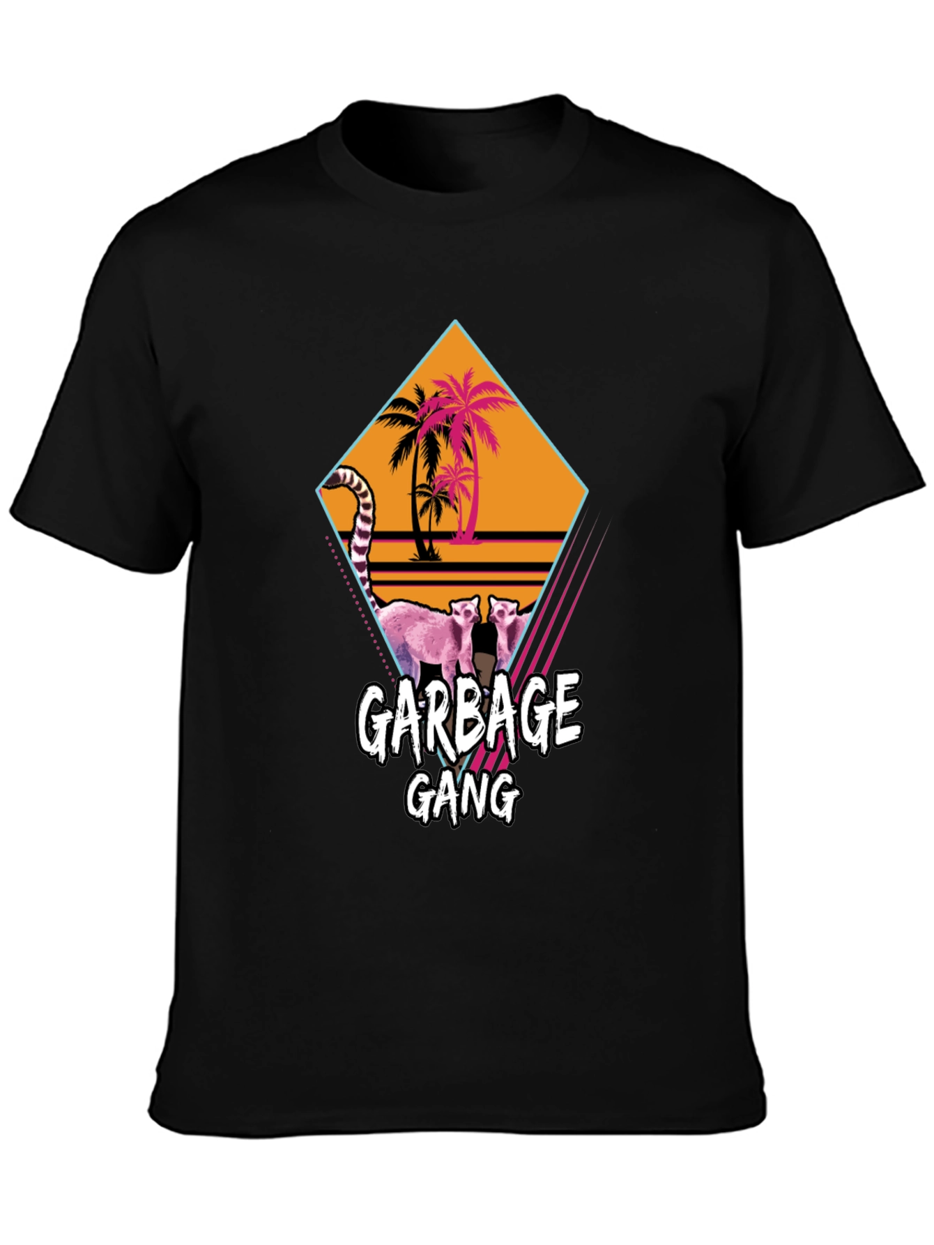 Garbage Gang Tee - Retro Palm Beach Opossum T-Shirt