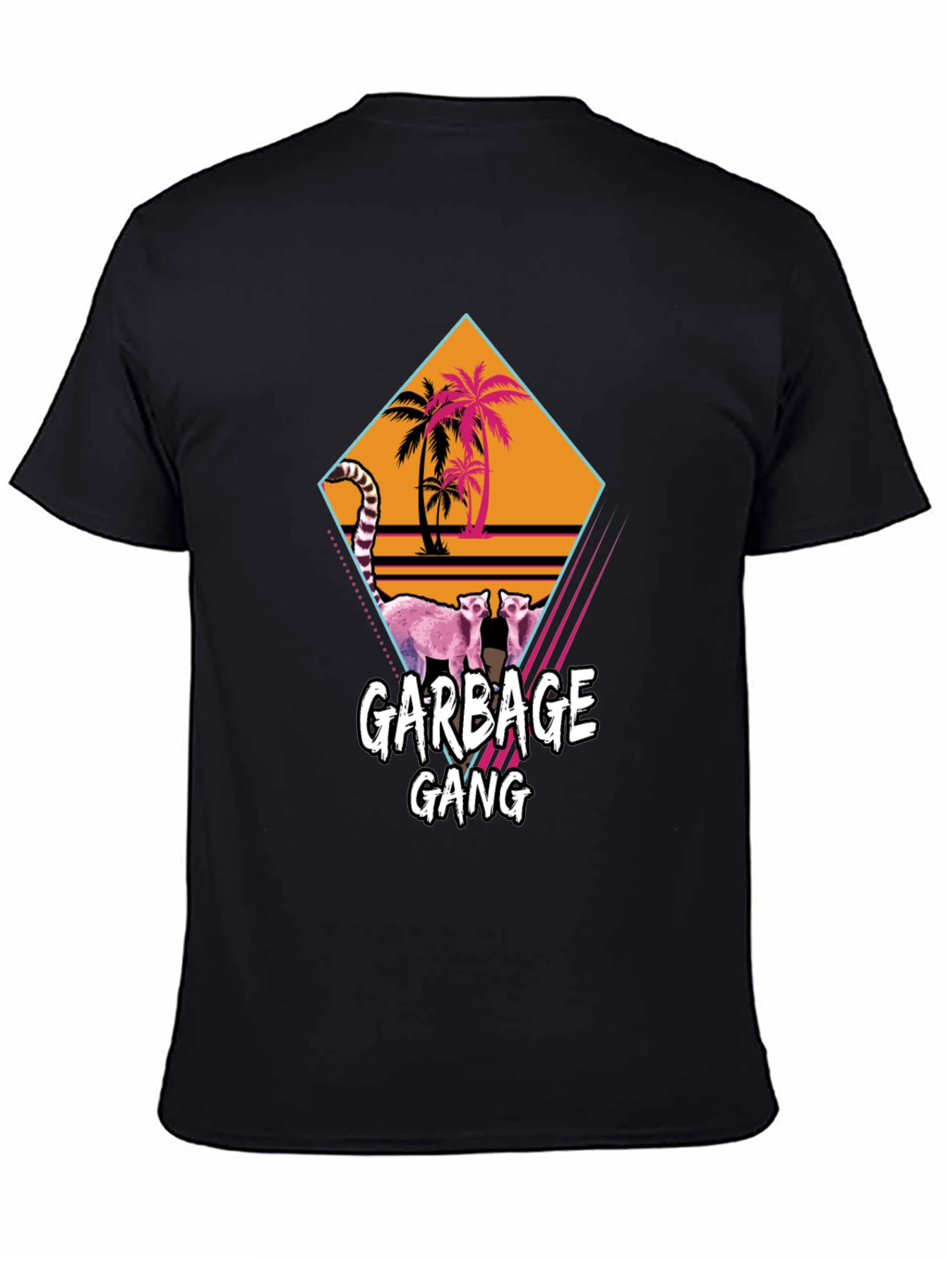Garbage Gang Tee - Retro Palm Beach Opossum T-Shirt