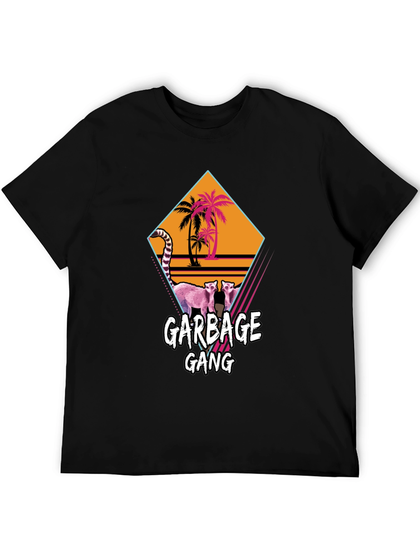 Garbage Gang Tee - Retro Palm Beach Opossum T-Shirt