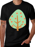 Abstract Tree Graphic Tee - Casual Style