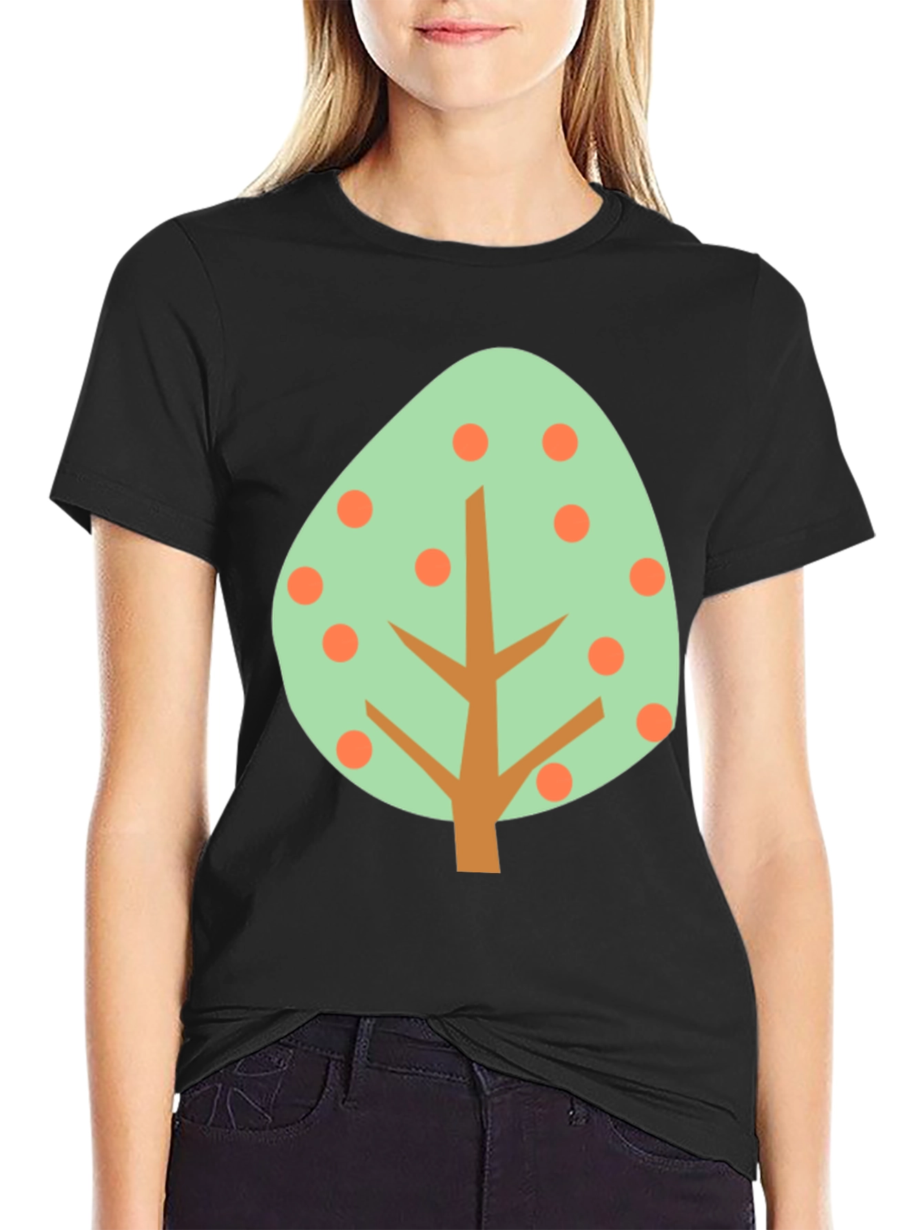 Abstract Tree Graphic Tee - Casual Style