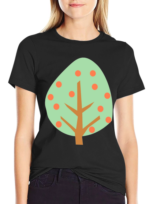 Abstract Tree Graphic Tee - Casual Style