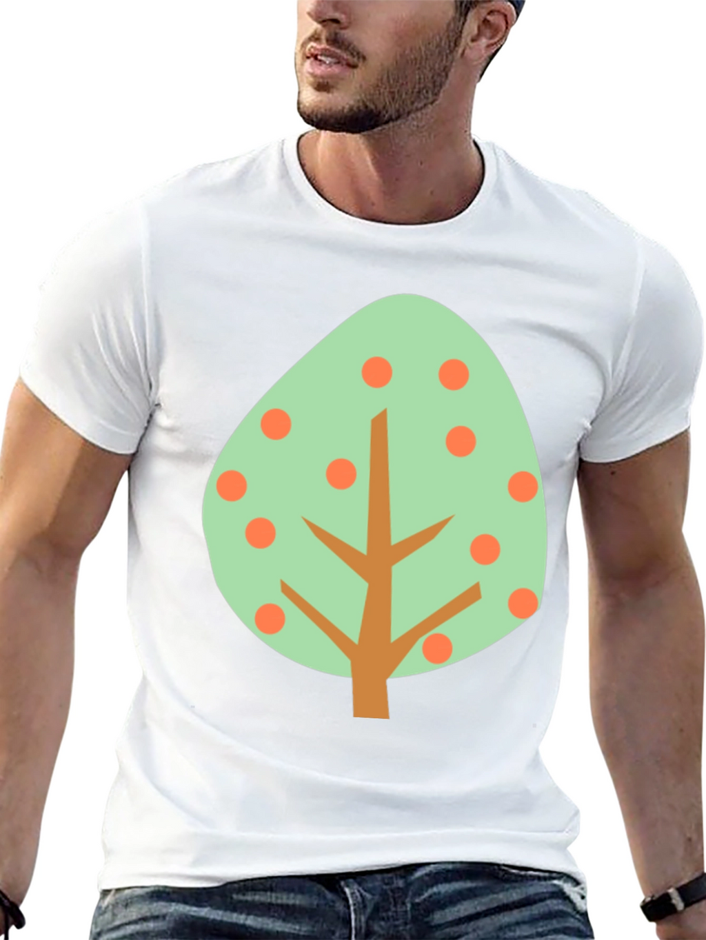 Abstract Tree Graphic Tee - Casual Style