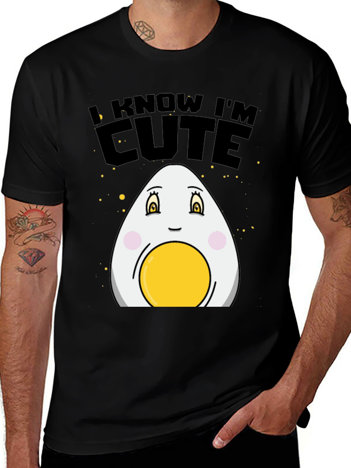 Cute Egg Graphic T-Shirt - Funny Foodie Tee