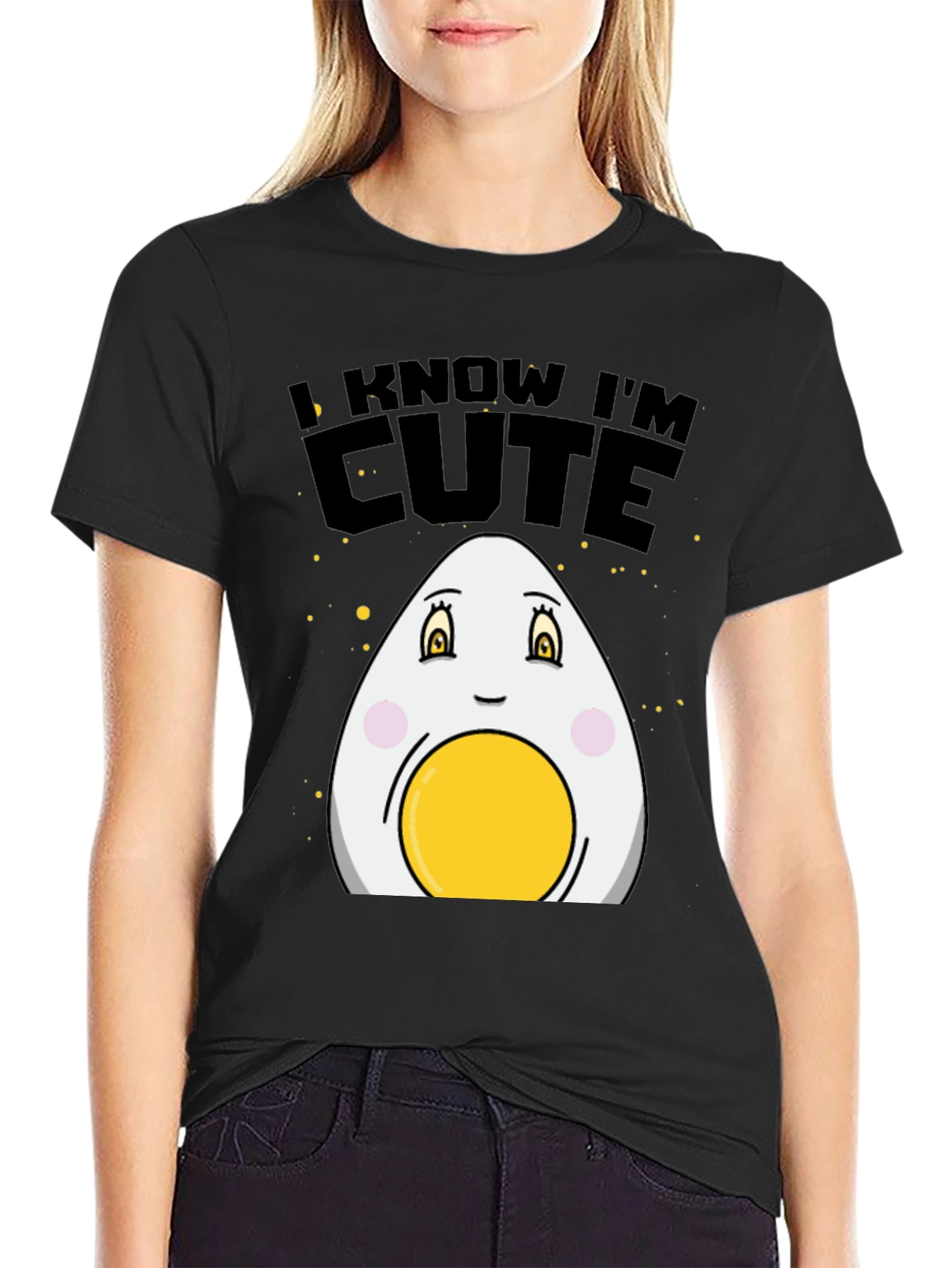 Cute Egg Graphic T-Shirt - Funny Foodie Tee