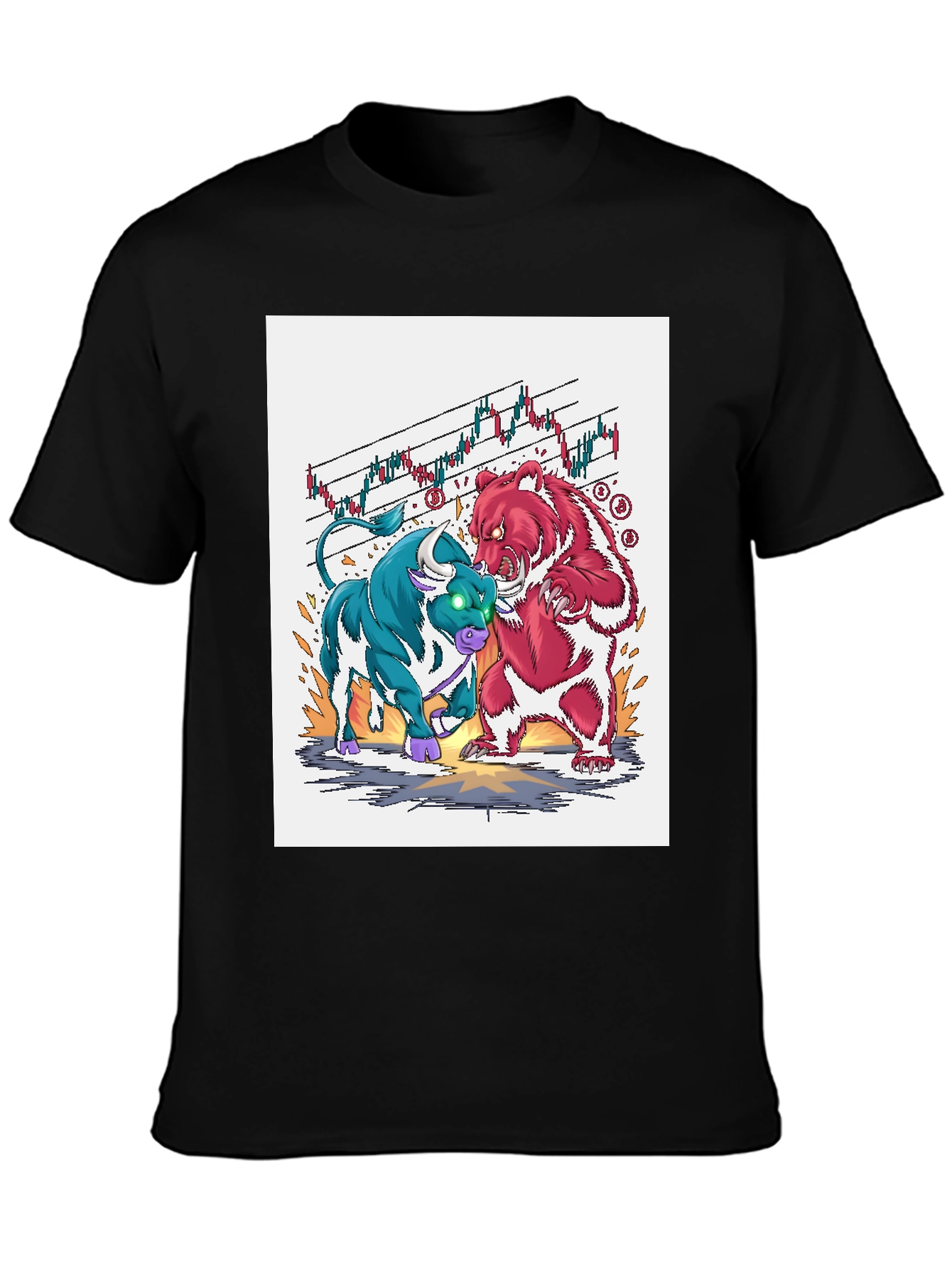 Bull vs Bear Market T-Shirt - Investor Graphic Tee