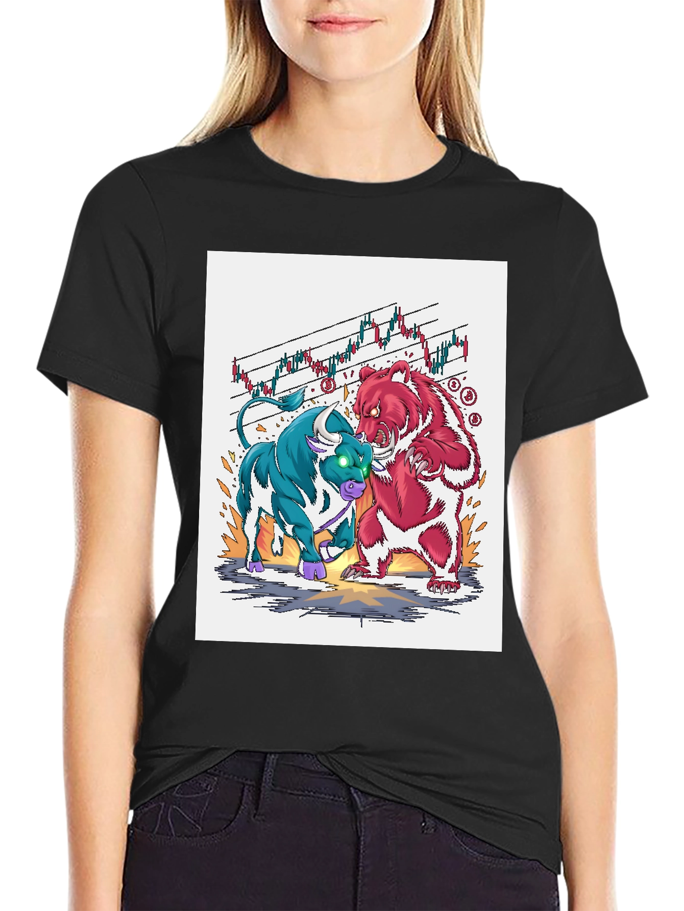Bull vs Bear Market T-Shirt - Investor Graphic Tee