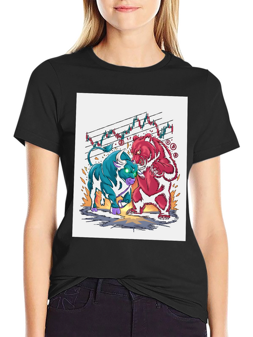 Bull vs Bear Market T-Shirt - Investor Graphic Tee