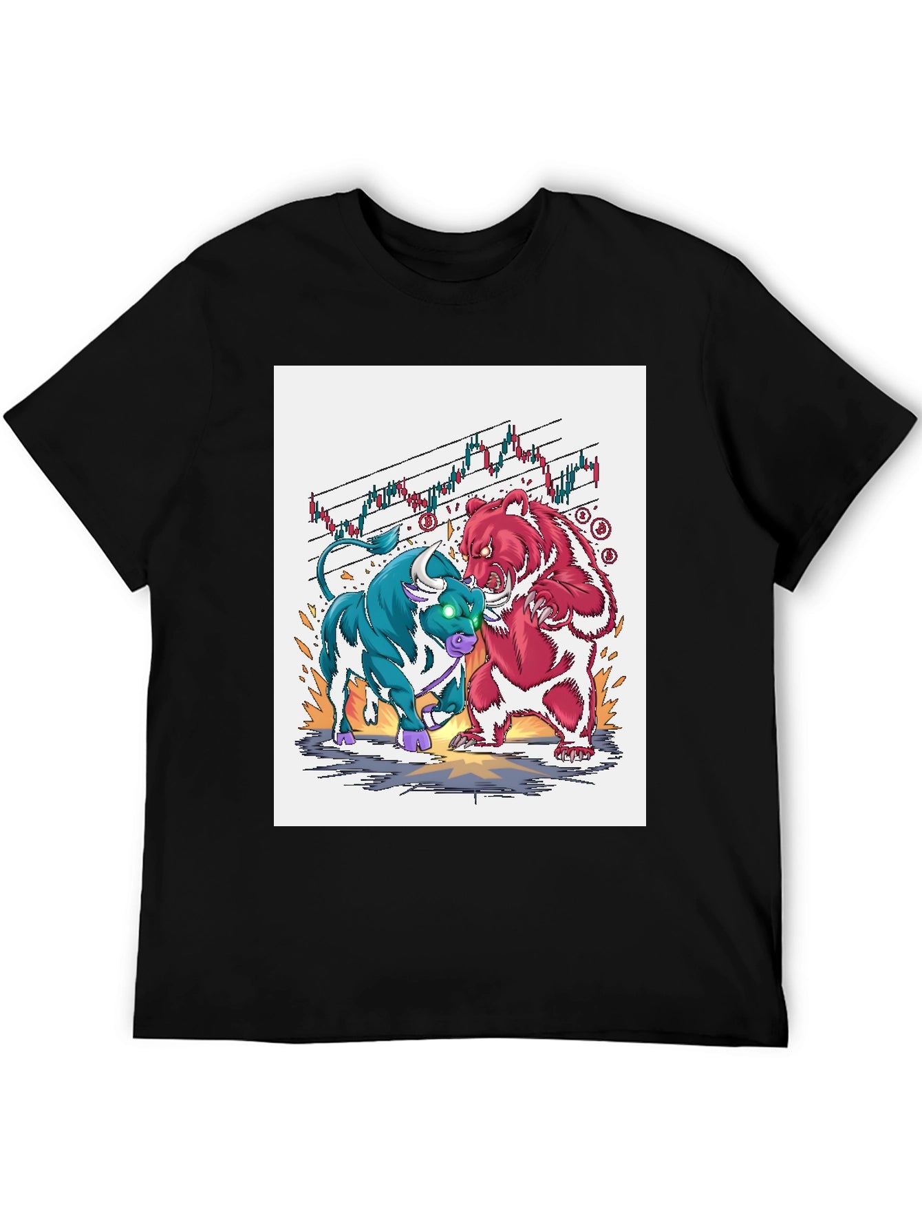 Bull vs Bear Market T-Shirt - Investor Graphic Tee