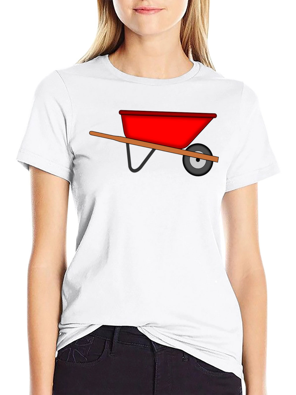 Wheelbarrow Graphic Tee - Black Cotton Casual