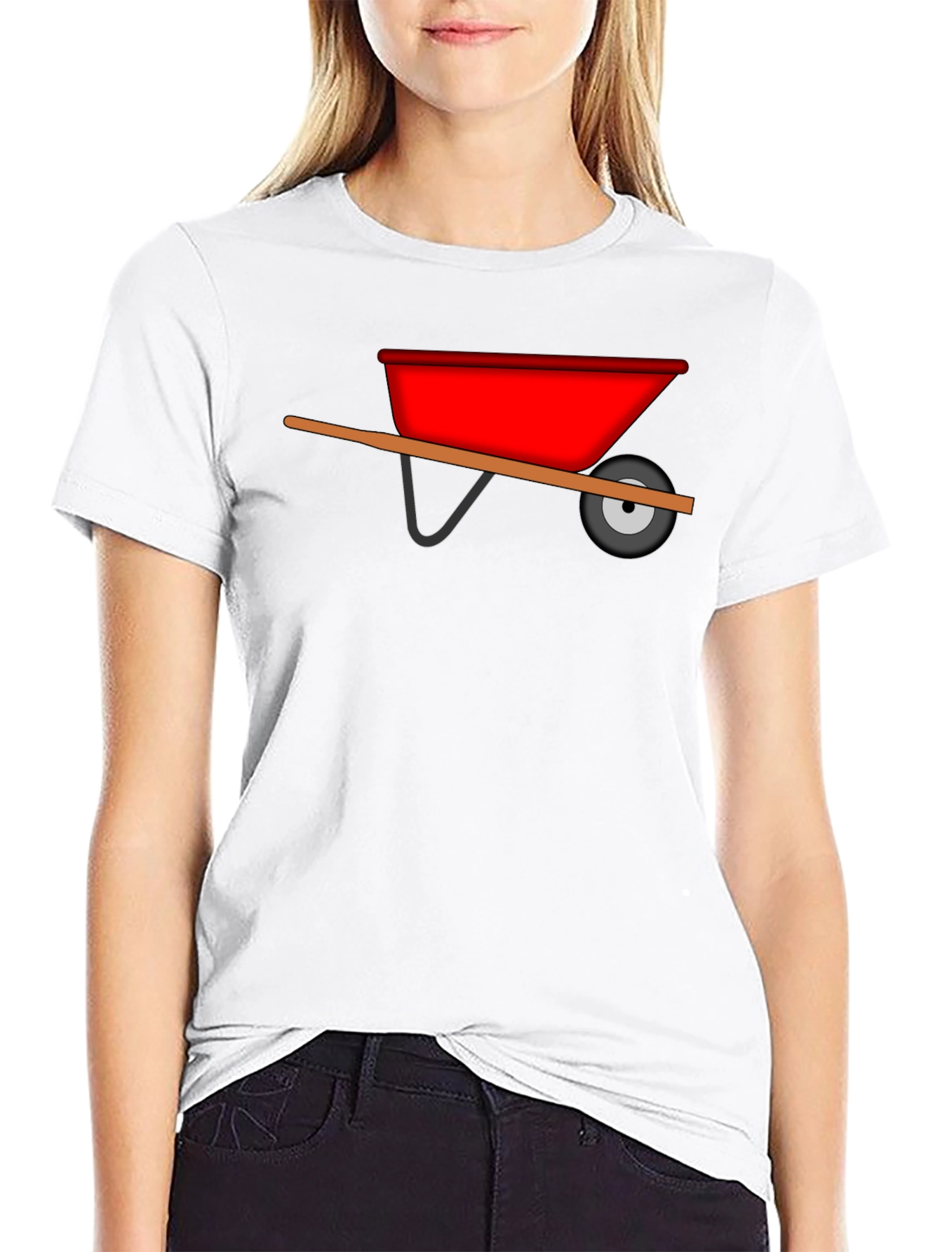 Wheelbarrow Graphic Tee - Black Cotton Casual