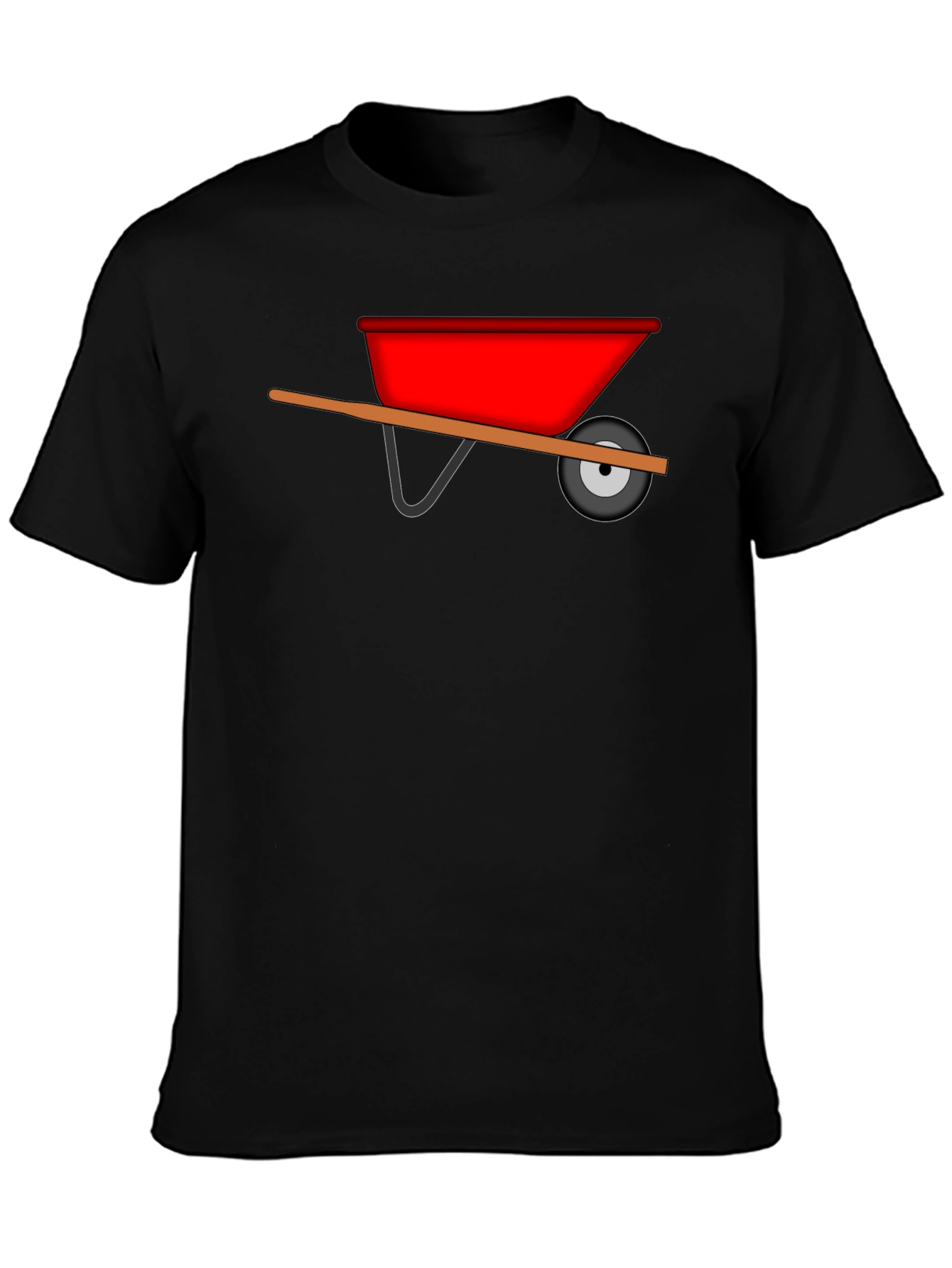 Wheelbarrow Graphic Tee - Black Cotton Casual
