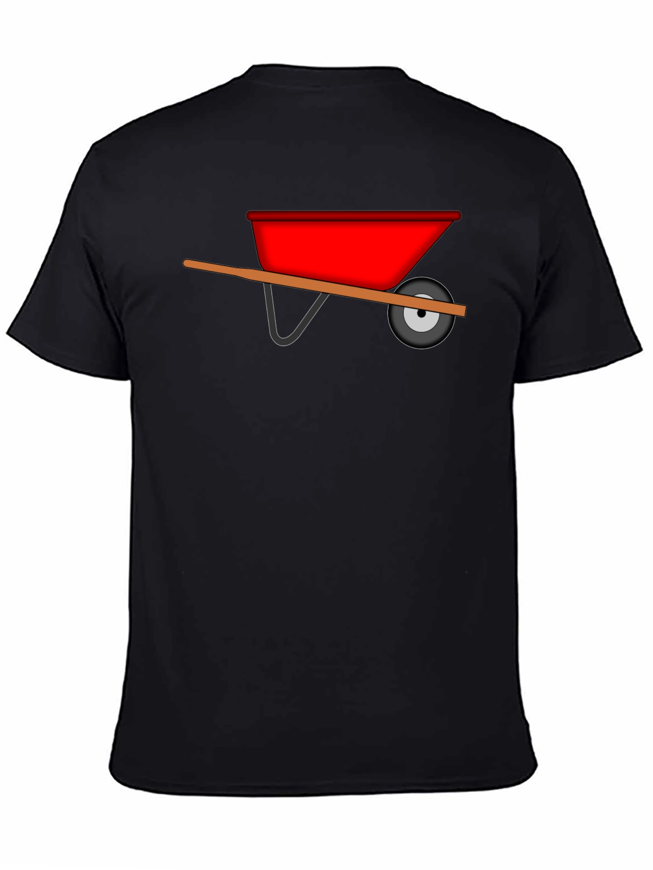 Wheelbarrow Graphic Tee - Black Cotton Casual