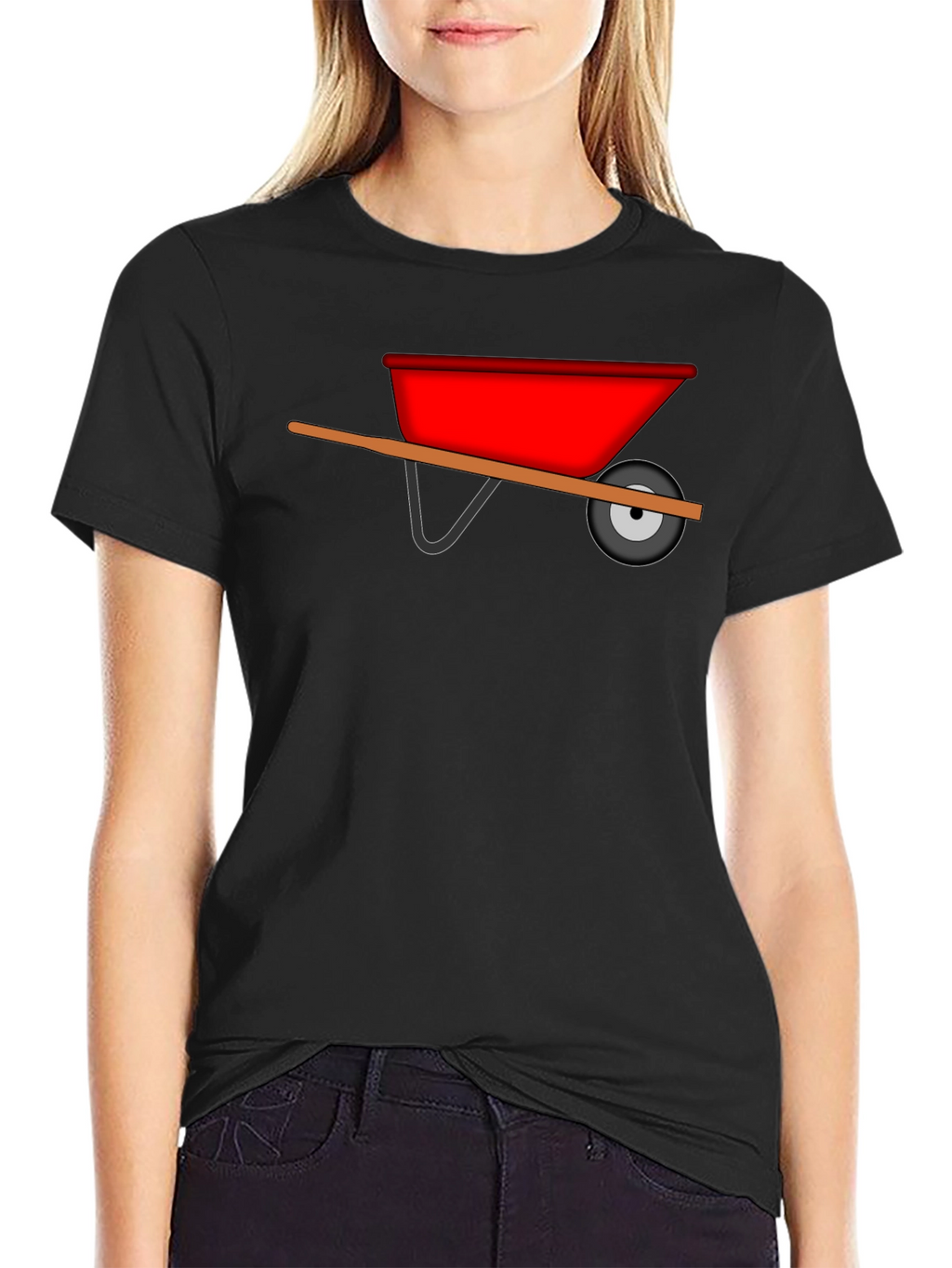 Wheelbarrow Graphic Tee - Black Cotton Casual