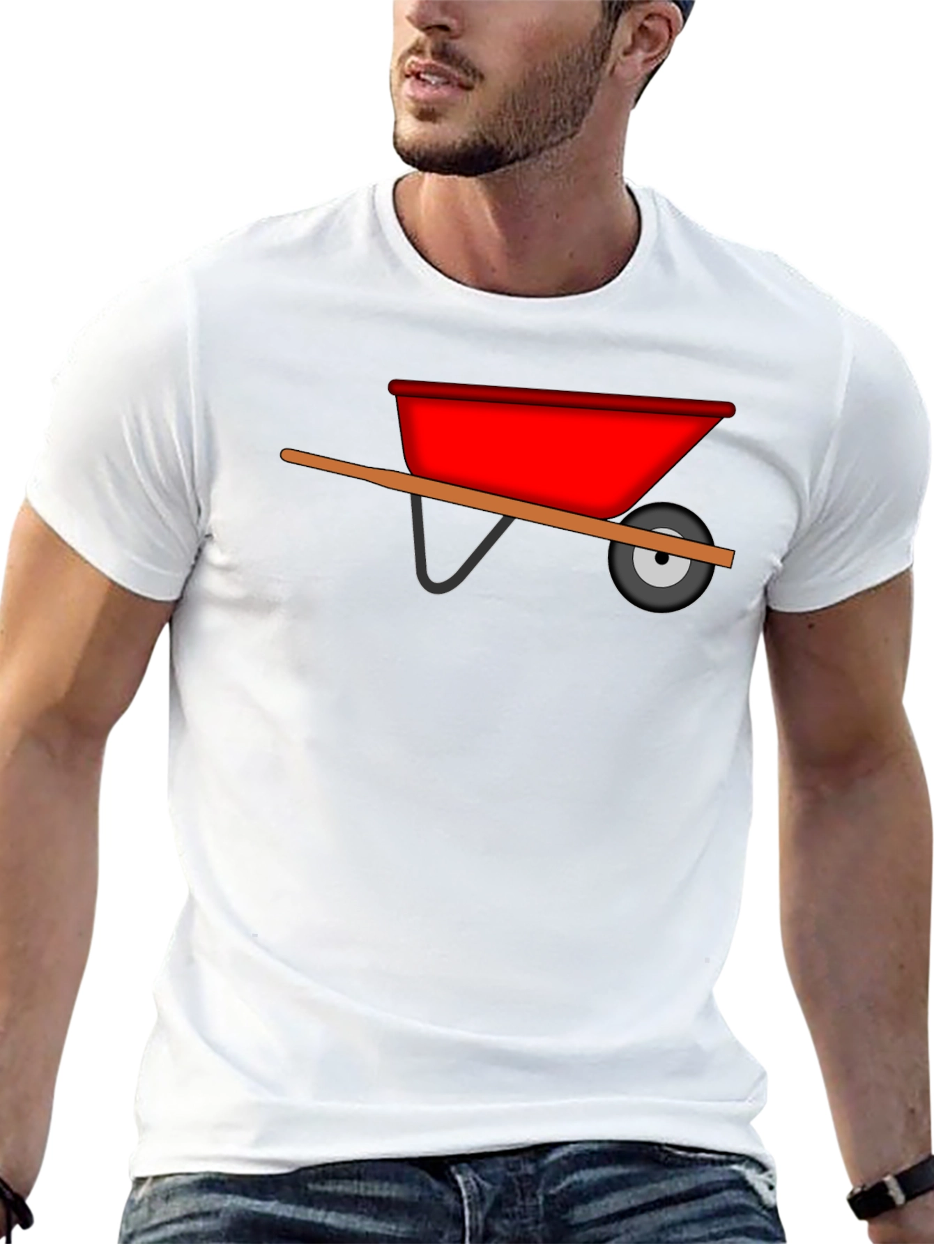 Wheelbarrow Graphic Tee - Black Cotton Casual