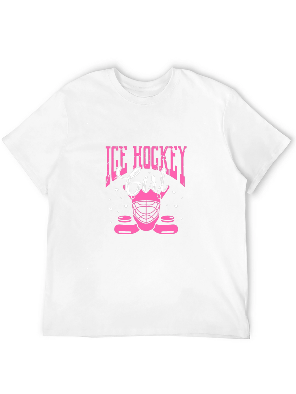 Ice Hockey Girl Black T-Shirt